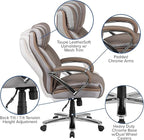 Flash Furniture HERCULES Series Big & Tall 500 lb. Rated Taupe LeatherSoft - Image 6