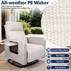 ZZW Outdoor Recliner Chair, Wicker Patio Recliners - Image 5