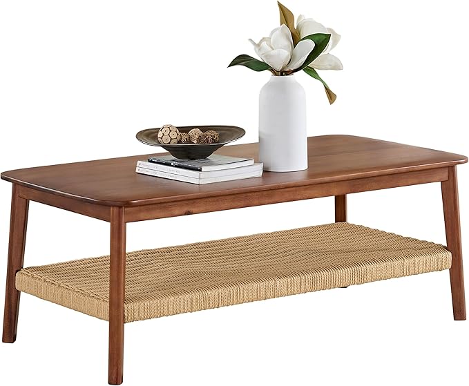 Alaterre Furniture Calais 48 Inch Rectangular Solid Wood Coffee Table by AlaterreFurniture
