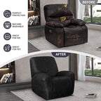 ANARACHON Leather Look Recliner Chair Covers, 4-Pieces Stretch Recliner Cover - Image 5