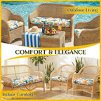 1 MIDDLE ONE Wicker Chair Cushions 3 Pieces Set - Image 6