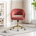 Home Office Chair Swivel Velvet Desk Chair Accent Armchair Upholstered Modern - Image 2