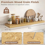 12 inch Deep Floating Shelves for Wall, 55 inch Wide Engineered Wood Wall - Image 3