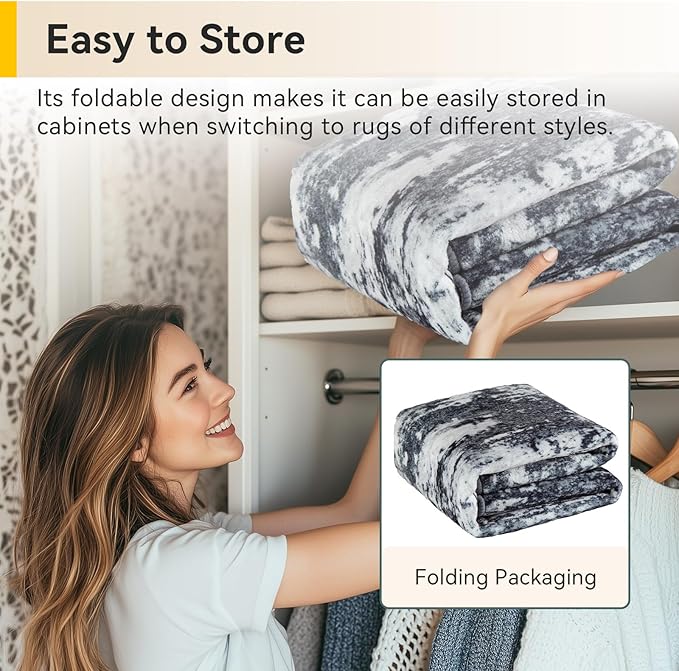 RELEANY Washable Area Rugs 2'x6' Non-Slip Modern Abstract Soft - Image 9