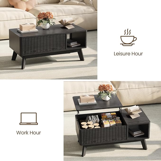Wood Lift Top Coffee Table - Image 5