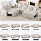 Belffin Modular Sectional Sleeper Sofa Bed - Image 7