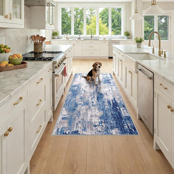 RELEANY Washable Area Rugs 3x6 Non-Slip Modern Abstract Soft by RELEANY