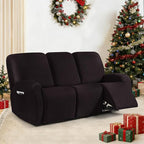 ANARACHON Leather Look Recliner Couch Cover, 8-Pieces Stretch Recliner Sofa - Image 2