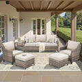 Buenhomino Outdoor Patio Furniture Set-PE Wicker Sofa Couch by AMCLOBA