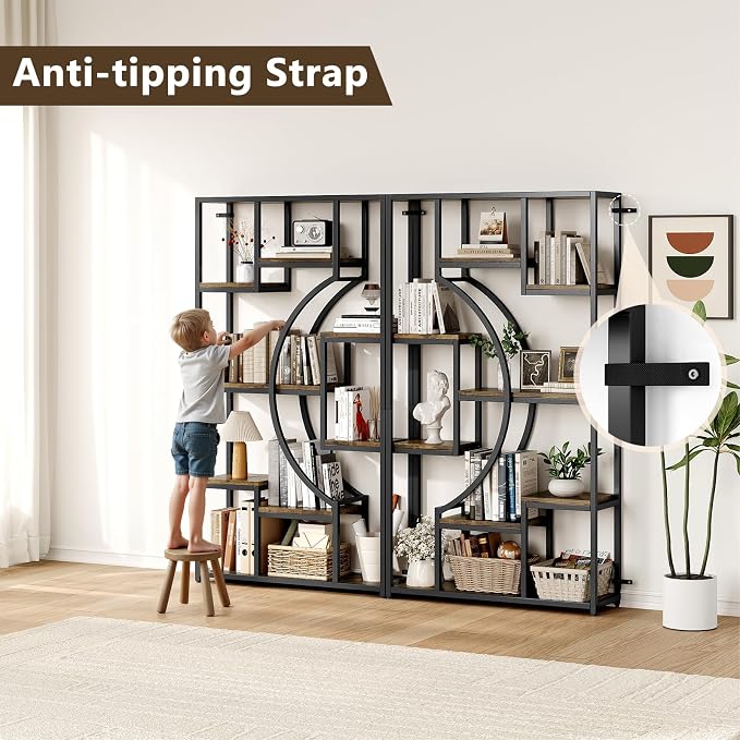LGHM Industrial 5-Tier Bookshelf - Image 7