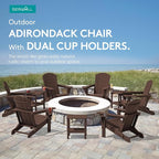 SERWALL Adirondack Chair with Cup Holders - Image 9