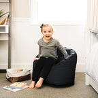 Big Joe Milano Kid's Smartmax Black Beanbag Chair - Image 2