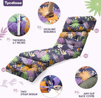 Outdoor Chaise Lounge Chair Cushion Waterproof 74.4 x 22 x 4.7 Inches Thickened - Image 5