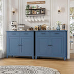 HORSTORS Kitchen Storage Cabinet, Modern Farmhouse Buffet Cabinet - Image 4