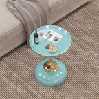 2-Pack Light Green Sleek Hourglass Side Table - Image 3
