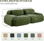 Boneless Sectional Couch, No Assembly Required, 81.8” Modular Cloud Sofa - Image 3