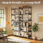 Huuger 6 Tier Bookshelf, Display Bookshelf - Image 3
