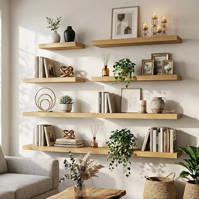 FLYJOE Floating Shelves for Wall, 48 Inch Floating Shelves Set of 1, Kitchen - Image 3