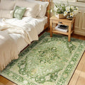 RELEANY Area Rugs 3'x4' Washable Non-Slip, Floral Vintage Distress Print by RELEANY