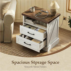 AODK 24 Inch Farmhouse Nightstand - Image 3