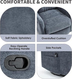 Trustyue Swivel Rocker Recliner Chair, 360° Swivel Recliner - Image 8