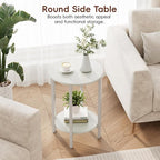 Vagusicc Side Table, Small Round End Table, Circle Table Small Round Coffee - Image 4