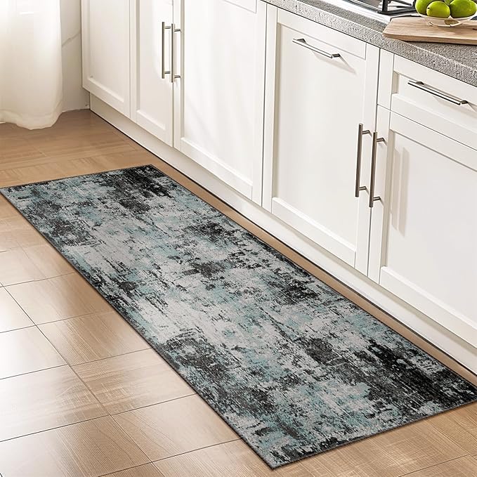 RELEANY Washable Area Rugs 2'x6' Non-Slip Modern Abstract Soft - Image 7