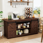 Shahoo Farmhouse Sideboard Buffet Cabinet, Coffee Bar Storage by BuynowfromShahoo