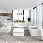 160" Cloud Sectional Couch, Overzised Down Filled Couch, 8 Seater Convertible - Image 8