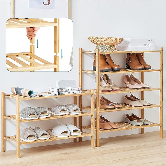 viewcare 5-Tier Bamboo Shoe Rack - Image 6