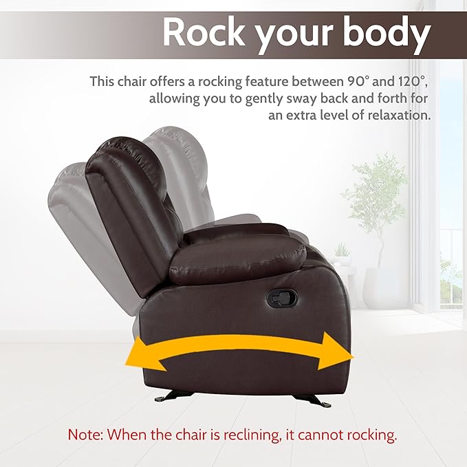 PrimeZone Oversized Rocker Recliner Chair - Image 6