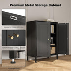 Bevivog Small Bathroom Storage Cabinet, Metal Floor Cabinets Sideboard - Image 5