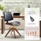 HULALA HOME Faux Leather Home Office Chair - Image 3