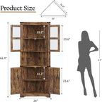 GarveeHome 67 in Tall Corner Storage Cabinet - Image 2