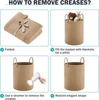 Jute Rope Laundry Hamper Basket by YOUDENOVA, 58L Tall Laundry Basket, Baby - Image 7