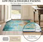 RELEANY Washable Area Rugs 6'x9' Non-Slip Modern Abstract Soft - Image 5