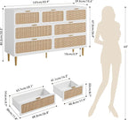 GarveeHome Rattan 7 Drawer Dressers - Image 2