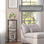 TUTOTAK End Table with Charging Station, Small Side Table, Nightstand Bedside - Image 9