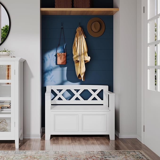 SIMPLIHOME Amherst Entryway Storage Bench - Image 2