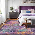 RELEANY Washable Area Rugs 7'x9' Non-Slip Modern Abstract Soft - Image 3