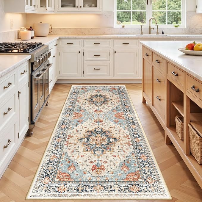 RELEANY Area Rugs 3'x8' Runner Rug Non Slip Washable by RELEANY