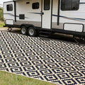 SAND MINE Reversible Mats, Plastic Straw Rug, Modern Area Rug, Large Floor Mat by SANDMIND