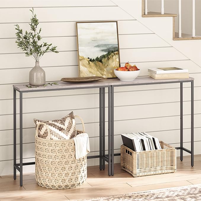 HOOBRO Narrow Console Table, 29.5" Small Entryway Table, Thin Sofa Table - Image 4