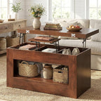 UNIQUITE 40" Lift Top Coffee Table, 4 in 1 Multi-Function Lift Coffee Tables - Image 3