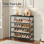 HOOBRO Shoe Rack for Entryway, 5-Tier Shoe Organizer - Image 4