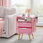 SYKIARIOL Pink Nightstand, Cute End Table - Image 8