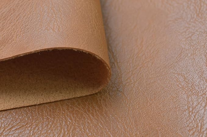 Wento Thick Half Yard Faux Leather Fabric Soft Skin Grain PU Leather - Image 3