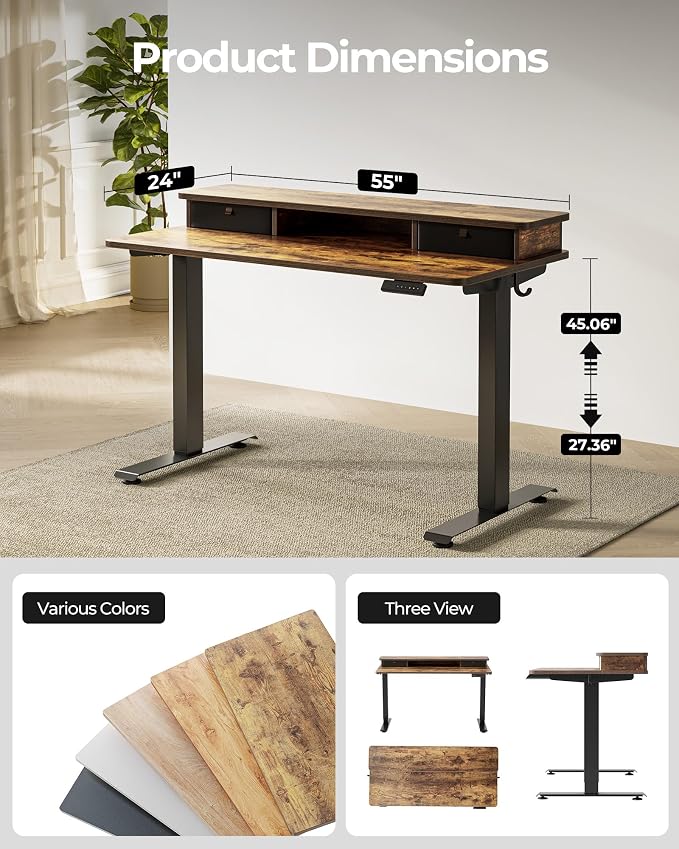 55x24 Inch Electric Standing Desk - Image 4