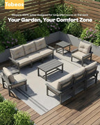HDPE 4 Piece Patio Furniture Set, All-Weather Outdoor Couch - Image 9