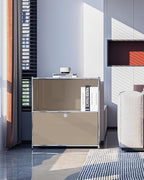 32.5-Inch Flip-Top Side Table & Buffet Cabinet - Image 8